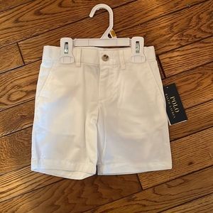 Polo Ralph Lauren toddler white shorts NWT
